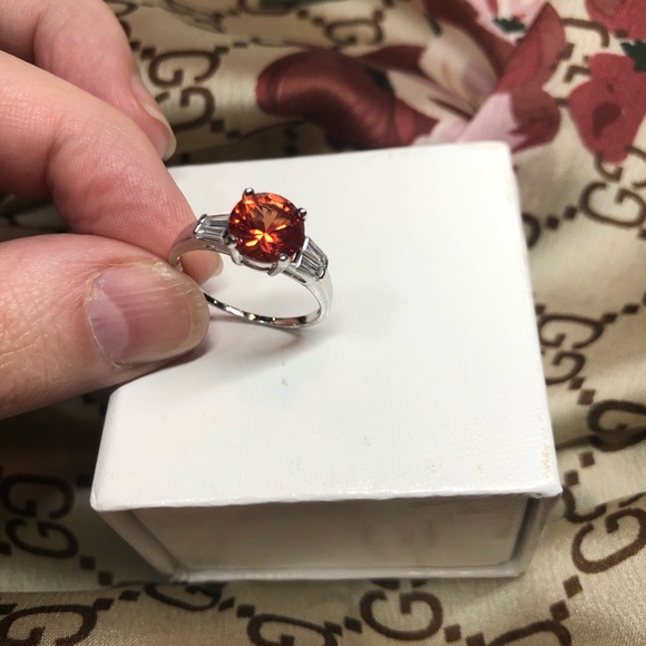 Jewelry - 2.50ct Mined Red/Orange Padparadscha Sapphire Ring